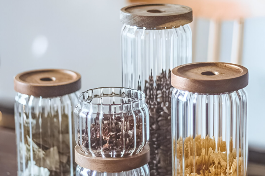 Food Grade Glass Jar with Lid
